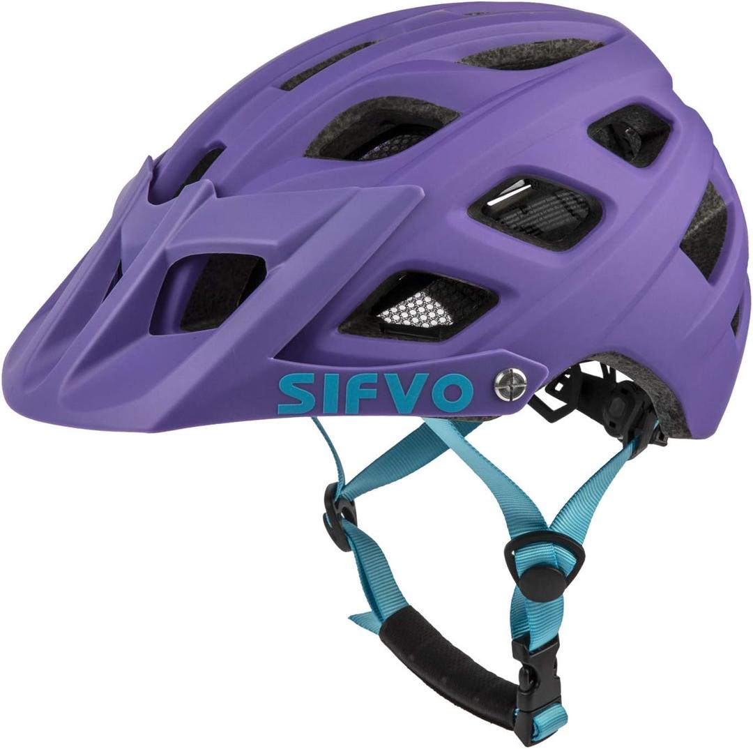 Kids Bike Helmet, SIFVO Kids Helmet 8+ Boys and Girls Bike Helmet with Cool Visor, Bike Helmets for Kids, Youth Bike Helmet Kids Mountain Bike Helmet Lightweight and Sturdy55-58cm (Purple)