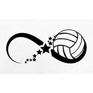 Volleyball Room Decor Beach Bedroom Hope Love Always Infinity Symbol Decals Bedroom Living Room Art Decoration 23 x 10 in Black (9)