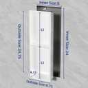 24 x 8 Inch 304 Stainless Steel Recessed Shower Niche , No Tile Needed