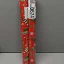 Retrify Red Wrapping Paper Roll - Metallic Gold Foil Bells, Berry and White Snowflake Mini Roll Gift Wrap Paper for Christmas New Year Festive Decoration - 17 Inches x 32.8 Feet