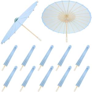 Sadnyy Paper Umbrellas Paper Decorative Chinese Japanese Parasol Umbrella DIY Oiled Painting Umbrellas Crafts for Wedding Bridal Party Decor, 33 Inches, 12 Pcs