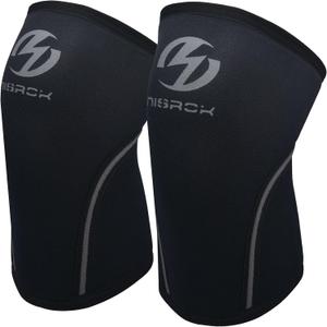 Knee Sleeves (1 Pair), 7mm Neoprene Compression Knee Braces, Great Support for Cross Training, Weightlifting, Powerlifting, Squats, Basketball and More (X-Large, Black)