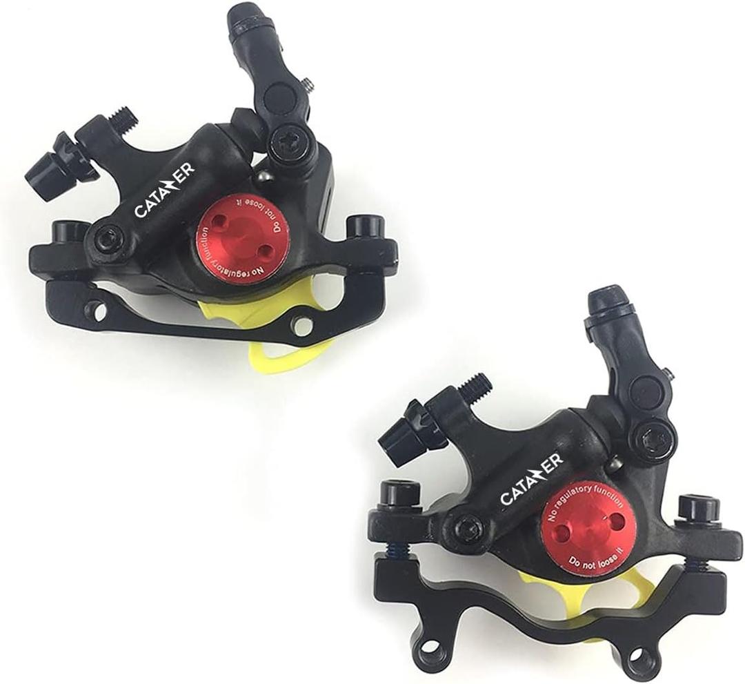 MTB Road XTECH HB-100 MTB Road Line Pulling Hydraulic Disc Brake Calipers Front & Rear Mountain Bike Disc Brake E-Bike Disc Brake Set (1 Pair Black)