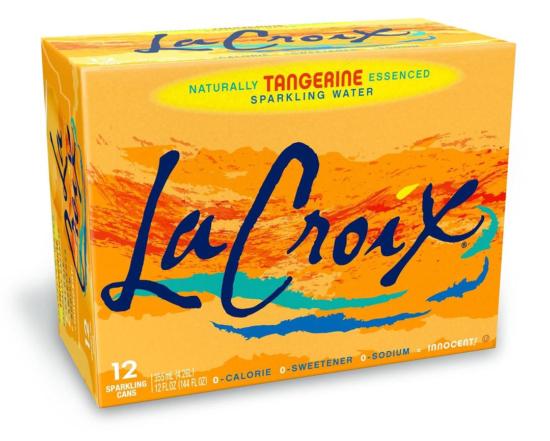 2 x La Croix Sparkling Water, Tangerine, 12 Fl Oz (pack of 12)