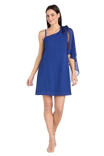 R&M Richards Women's Roselle Chiffon Dress, Royal, Size 10