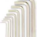 Long Arm Hex Key Wrench Set,8mm L Shaped Wrench,Allen Wrench Hexagon Key,Steel Nickel-Plated,Silver,Pack of 24 Pcs