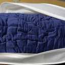 YnM Cooling Weighted Blanket for Adults, Cooling & Cozy Velvet Dual-Sided, 25lbs Heavy Bed Throw for One Person of 240lbs, Four Seasons Use (60x80 Inches, Queen Bed, Blue/Grey) (60 in x 80 in 25 lb, Blue/Greyexclusive)