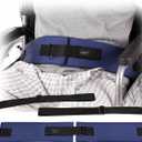 Wheelchair Seat Belt Cushion Harness Straps Medical Patients Positioning Restraint Soft Padded Safety Easy Release Adjustable Front Latch Buckle (Front Open)