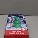 Joiedomi 6 FT Tall Christmas Tree Inflatable, Rainbow Ribbon Christmas Tree Inflatable with Build-in LEDs Blow Up Xmas Outdoor Decoration for Xmas Party Outdoor, Yard, Garden, Lawn Winter Decor