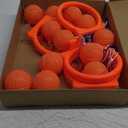 4 Sets Basketball Trash Can Set 4 Pcs Suction Cup Trash Can Basketball Hoop with 12 Pcs Inflatable Ball Classroom Trashketball Review Games Mini Basket Ball Hoop for Party Birthday Gift