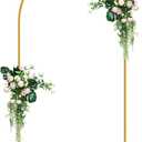 7.2 FT Arch Backdrop Stand, Balloon Arch Stand with Base, Metal Arch Stand, Gold Baby Shower Backdrop Arch, Wedding Arch Frame