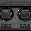 ROTHWELL Double Watch Winder for Automatic Watches with Quiet Motor with Multiple Speeds and Rotation Settings (Black/Grey)