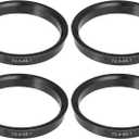 ACROPIX 72.6mm to 65.1mm Universal Car Hub Centric Rings Black - Pack of 4