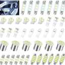 42 Pcs Car LED Lights Kit, Auto Interior Bulbs Set, 6000K 12V T10 For Accessory, Brake, License Plate, Map, Parking Lights