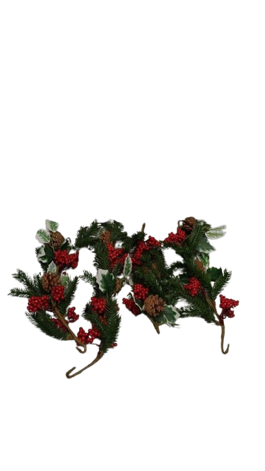 Small Christmas Wreath - 4 Pcs Mini Wreaths for Kitchen Window Decor Small Farmhouse Wreaths Garland for Indoor Home Cabinet Decorations