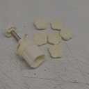 Moon Cake Mold Chinese Mid-autumn Festival Cookie Stamp Set, Thickness Adjustable 50g 6 Stamps Mooncake Shortbread Press DIY Decoration Hand Cutter Cake Polvoron Mold, White