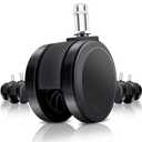 Replacement Office Chair Wheels, Caster Desk Chair Wheels, Rolling Wheels for Office Chair, Chair Rollers Casters, Chair Casters for Hardwood Floors, 5 Set Chair Casters Safe for All Floors.