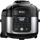 Ninja OS301/FD305CO Foodi 10-in-1 Pressure Cooker and Air Fryer with Nesting Broil Rack, 6.5-Quart Capacity, and a Stainless Finish 
