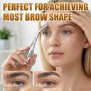 Eyebrow Trimmer Scissor with Comb, Eyebrow Scissors for Women, Stainless Steel Precision Eyebrow Cutter, for Women and Men (Black)