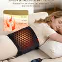 Extra-Hot Heating Pad for Back: 160 High Temp 3s Heats Up Quickly - Far Infrared Deep Fascial Relaxation Eases Muscle Stiffness Lower Back Pain for Women Men - 8 Temps 4H Auto Off Washable