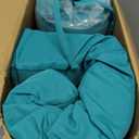 idee-home Outdoor Cushions for Patio Furniture, Outdoor Seat Cushion, Waterproof Couch Hampton Bay Deep Seat Replacement Chair Cushions for Garden Lawn Backyard Deck, 26.5 x 26.5 Peacock Blue