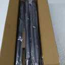 Heavy Duty Curtain Rod 66-120 Inch, 1 Inch Adjustable Black Curtain Rods for Windows, Extra Long Window Treatment Rods with Aluminium Finials, Easy Installation