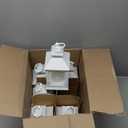 Farm House Lanterns {6 Pc Set} 10" Decorative Lanterns with Flameless LED Lighted Candle, 5HR Timer, Weather Resistant - Decorative Outdoor Lanterns - White