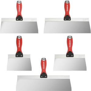 Goldblatt Drywall Knife Set, 5-Pieces Stainless Steel Taping Knives - Includes- 6'', 8'', 10'', 12'', 14'' Tools, Perfect for Drywall Joint Taping, Finishing & Patching