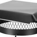 Draft King CBO18 Round Bolt On Black Galvanized Steel Single Flue Chimney Cap, 18" Diameter