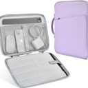 12.9-13 inch iPad Pro Sleeve Carrying Bag for 2025 13 Inch iPad Pro M5/M4, iPad Air M3&M2, Polyester Bag Fit with Apple Pencil or Smart Keyboard, Purple