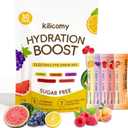 Sugar Free Electrolyte Powder Packets, 5 Vitamins & 7 Electrolytes for Fast Hydration, Keto Friendly, Non-GMO, Certified Vegan, 30 Sticks