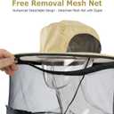 Mosquito Head Net Hat Sun Hats with Hidden Net Mesh Mask