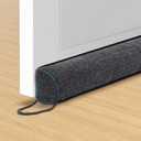 Door Draft Stopper Weighted Triangular Draft Stoppers for Bottom of Door 38" Underdoor Draft Blocker Seal Guard for Window Sill All-Season Gap Filler for Cold Air, Noise, and Light, Dark Grey