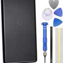 Black Back Glass Cover Replacement for Google Pixel 7 with Installation Tool Kit