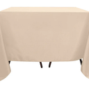 LiinenTablecloth 10x9Ft  Square Polyester Tablecloth Beige