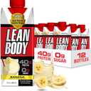 Lean Body Ready-to-Drink Banana Protein Shake, 40g Protein, Whey Blend, 0 Sugar, Gluten Free, 22 Vitamins & Minerals, 17 Ounce (Recyclable Carton & Lid - Pack of 12) LABRADA, BB Date: 05/04/26