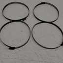 BOTTEN 4 pcs Black Hose Clamp,6-7 Inch(155-178mm)304 Hose Clamps Stainless Steel Adjustable Worm Gear Hose Clamps Assortment Kit,radiator hose clamps fuel line clamps