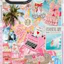 for iPhone 11 Case, Coastal Life Pattern with Tropical Collage, Military-Grade Drop Protection, Pink Paradise Soft Slim TPU Protective Cover with Camera Protection for Women & Girls