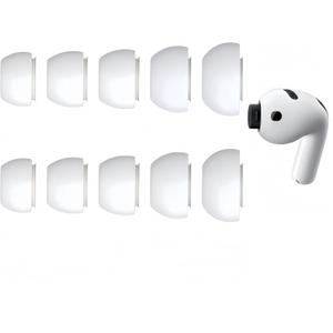 Replacement Ear Tips for AirPods Pro 3 Earbuds, 5 Pairs Silicone Earbud Tips, Secure Fit Comfort Seal Ear Tips for AirPods Pro 3rd, Compatible with AirPods Pro 3 Generation Charging Case(XXS,XS,S,M,L) (white)