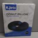 Donut Pillow Seat Cushion, Donut Chair Cushions for Postpartum Pregnancy & Hemorrhoids, Sciatica & Hip & Coccyx Pain Relief Desk Chair Cushion for Long Sitting Office Workers, Car Drivers (Large, Black)