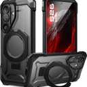 SUPCASE for Samsung Galaxy S26 Case with Kickstand (Unicorn Beetle Grip), [Wireless Charging Compatible] [Military-Grade Protection] Heavy-Duty Magnetic Phone Case for Samsung S26 6.3 Inch, Black