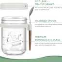 4 Pack Overnight Oats Containers with Lids and Spoons, 16 oz Glass Mason Jars with Airtight Lids, Overnight Oats Jars for Milk, Cereal, Fruit (Light Colors)