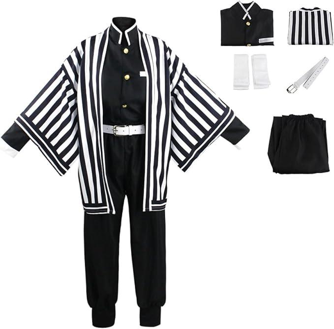 Yakisle Iguro Cosplay Costume Iguro Outfit Cosplay Kimono Outfit Uniform Costume Full Set with,L