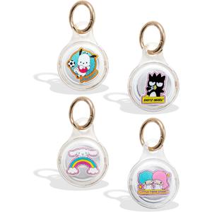 Sonix x Sanrio Cases for Apple AirTags with Keychain - Hello Kitty & Friends Sticker Party (Cinnamoroll, Pochacco, Badtz-Maru, and Little Twin Stars) 4-Pack