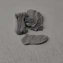 Auranso 12 Pairs Kid Breathable Athletic Ankle Socks Boys Girls Cotton Low Cut Socks (9-12 Years, Grey)