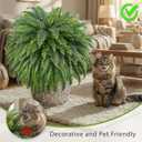 FOREST PRINCE 50" Fake Ferns Bush Plants with 96 Frond, 2 Faux Ferns for Outdoors Planter Large Garden Porch Entrance Balcony Windowsill Home Decor