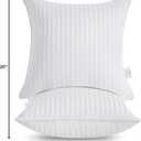 Oubonun 20 x 20 Throw Pillow Inserts, Firm and Fluffy Decorative Square Pillows for Couch Bed Sofa with Soft Cotton Cover White Cushion with Down Alternative Pack of 2