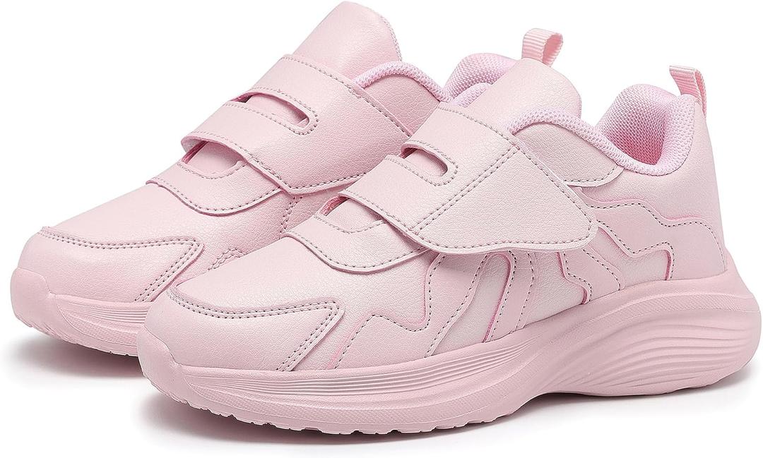 Kids Sneakers Lightweight Fashion Girls Boys Running Shoes (4 Big Kid, Pink)