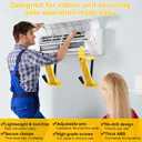 Wells Mini Split Wall Mounting Bracket, Heavy-Duty Support Bracket for Ductless Air Conditioner, Secure & Stable Indoor AC Mount, Easy One-Person Installation, Compatible with Most Mini Split Systems