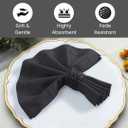 Hemstitch Cloth Dinner Napkins Cotton Set of 12 - Soft Durable Washable - Ideal for Farmhouse Parties Wedding Christmas Easter - Perfect Everyday Use Table Cloth Napkins 18x18 Grey